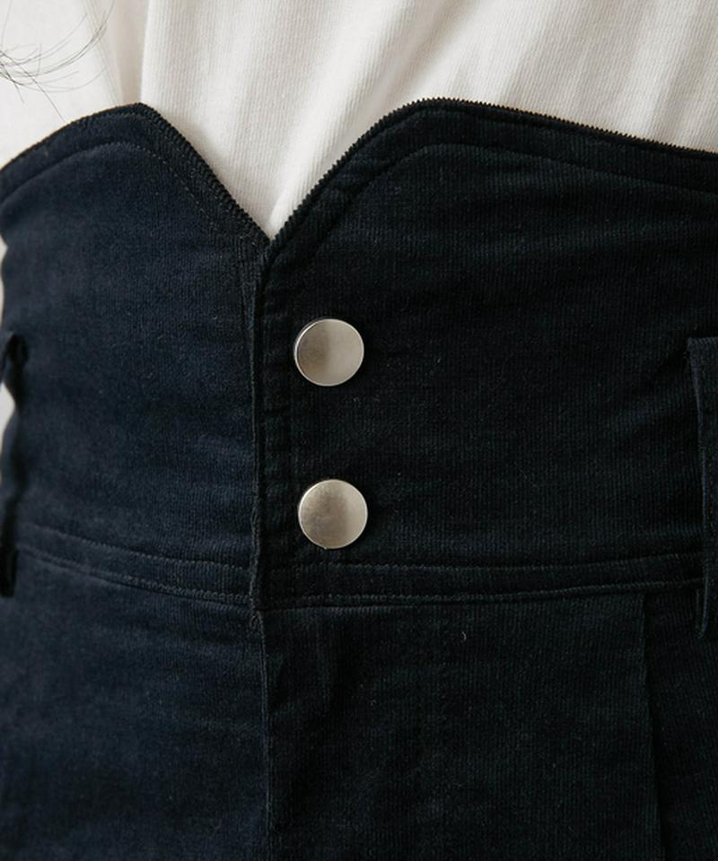 ぺプラムベルト付きペンシルスカート