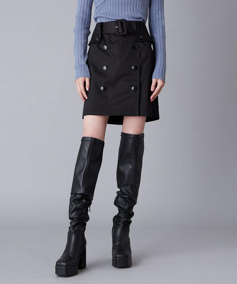 フロントボタンミニスカートショーパン