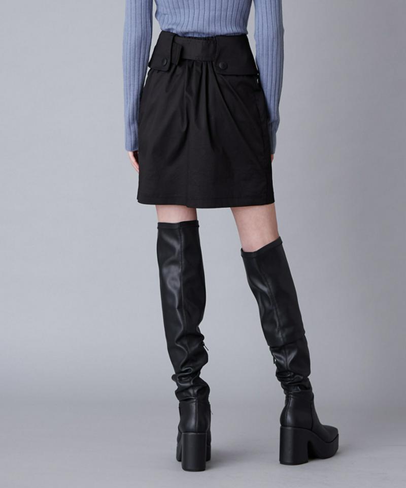 フロントボタンミニスカートショーパン