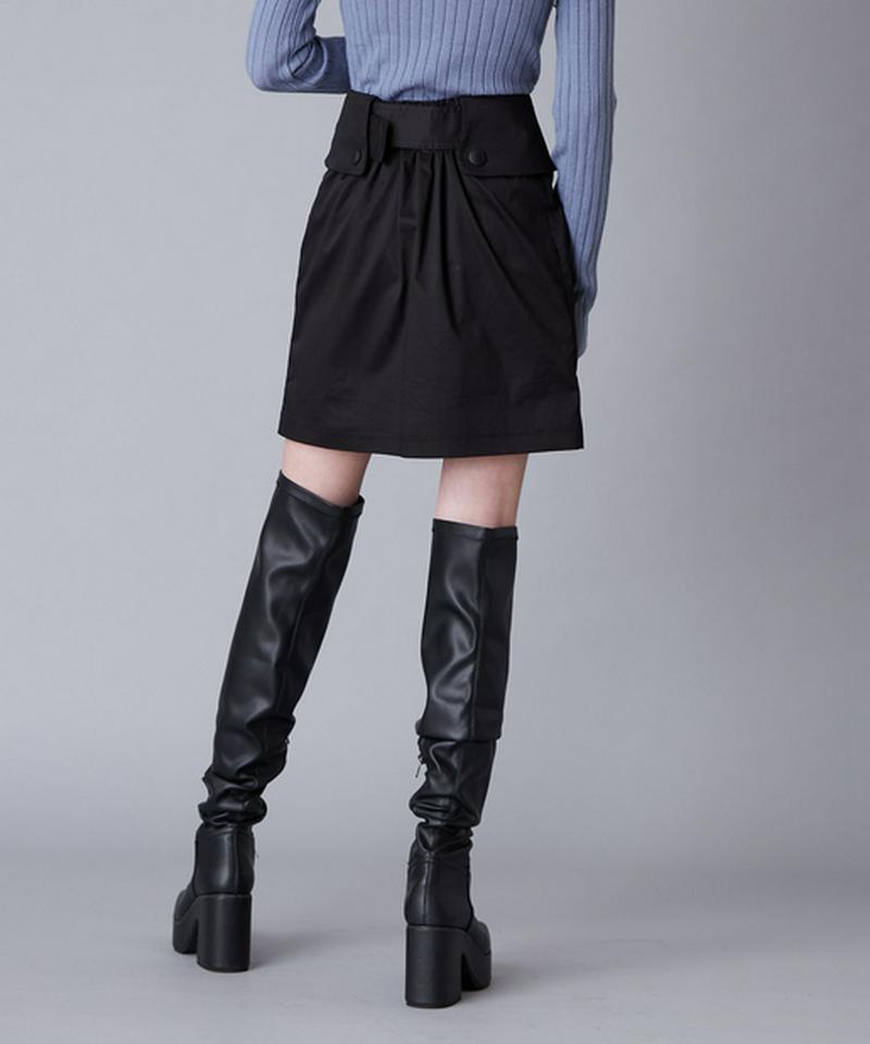 フロントボタンミニスカートショーパン