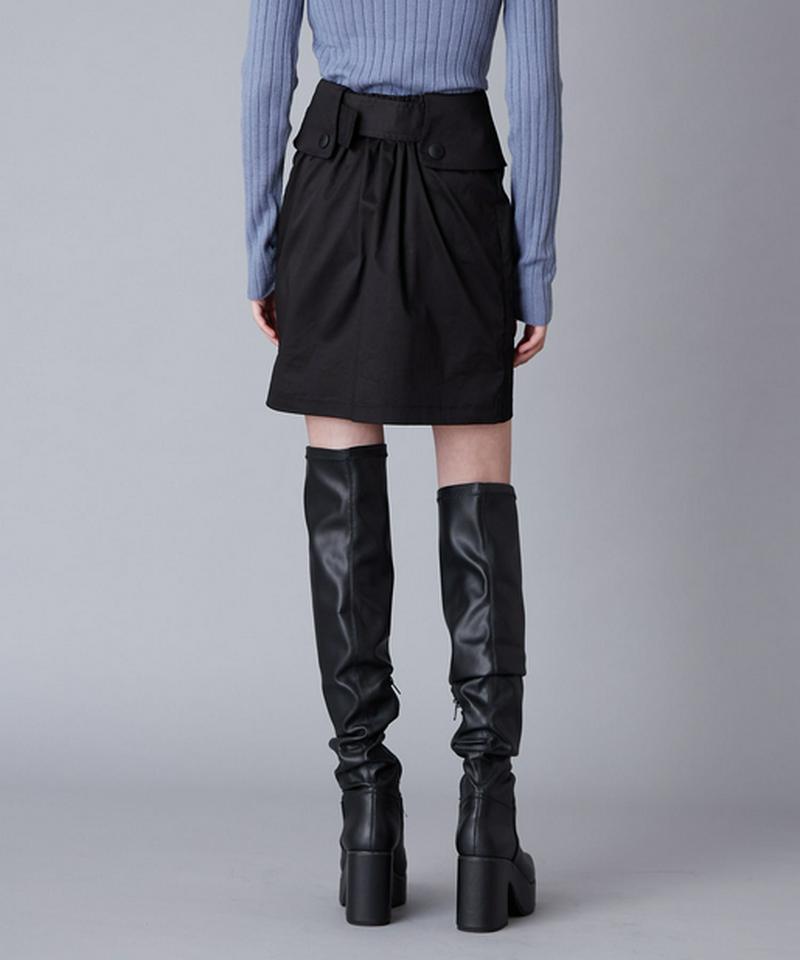 フロントボタンミニスカートショーパン