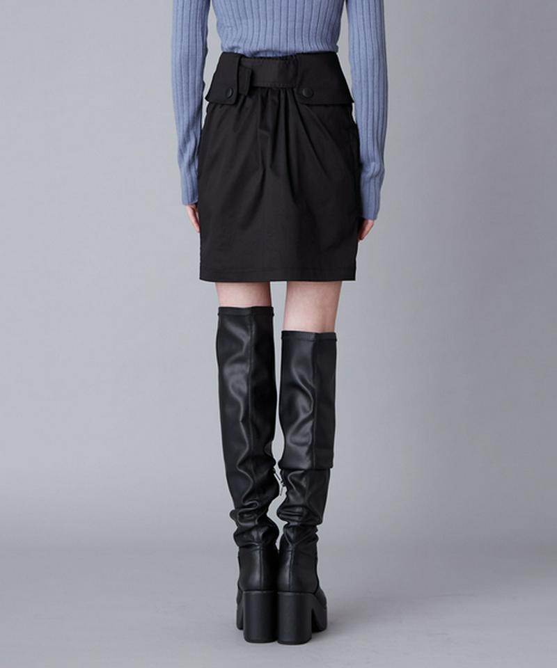 フロントボタンミニスカートショーパン