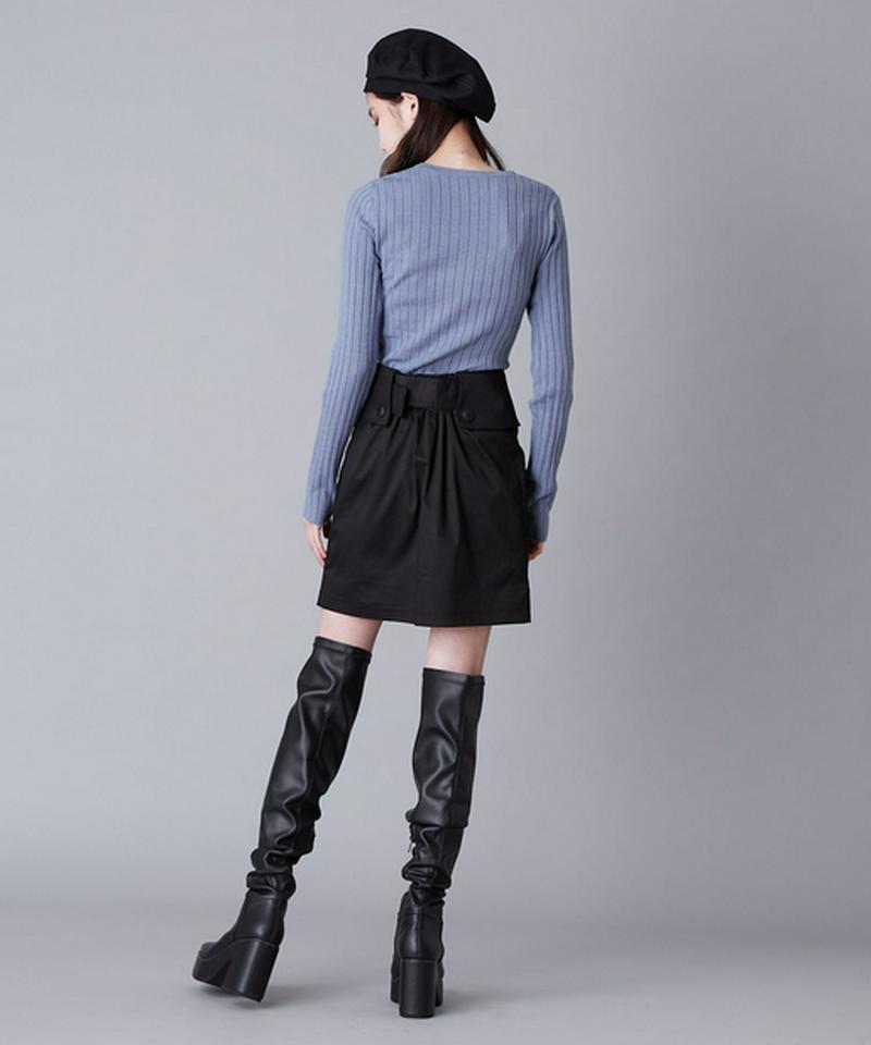 フロントボタンミニスカートショーパン