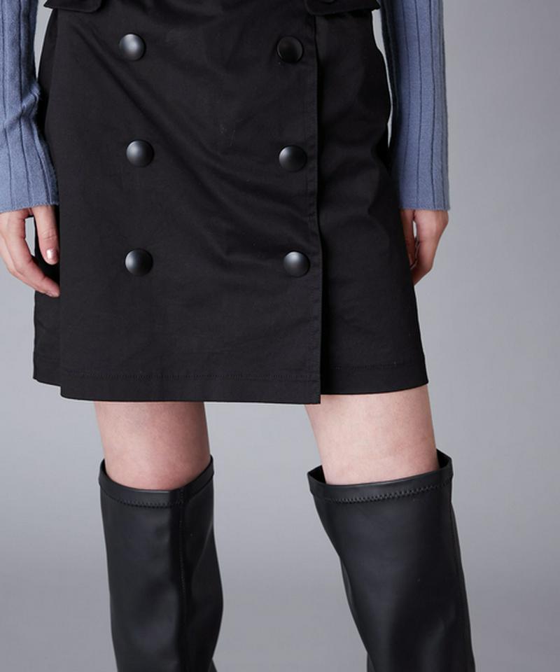 フロントボタンミニスカートショーパン