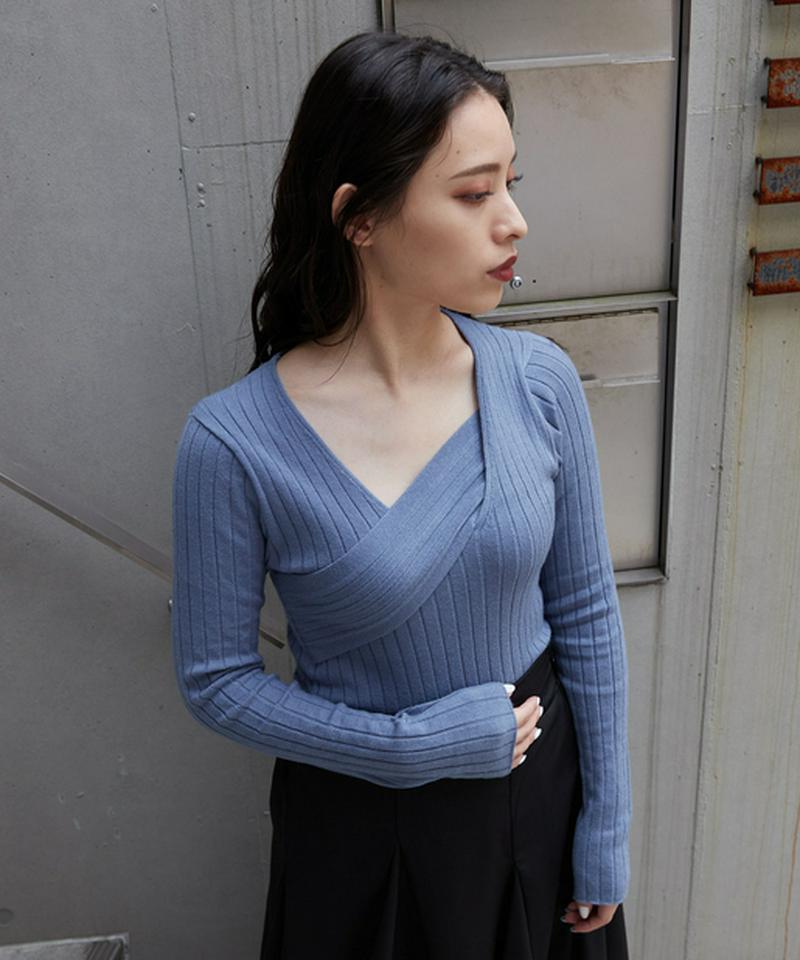 フロントベルトニット