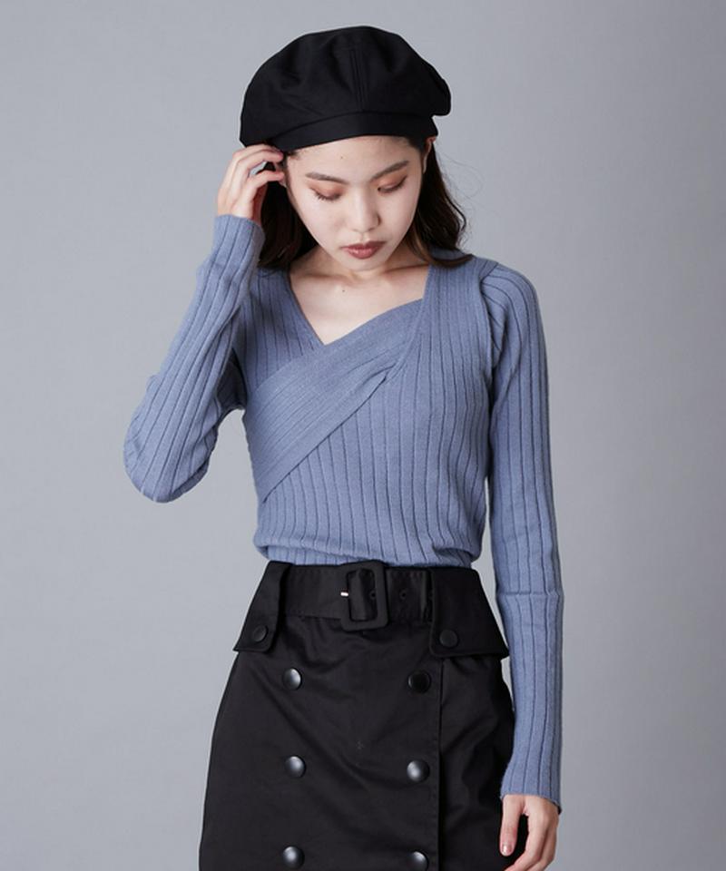 フロントベルトニット