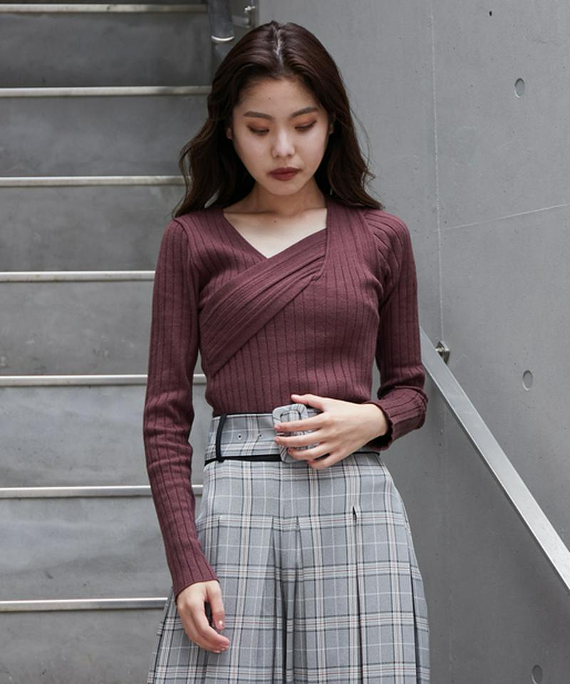 フロントベルトニット