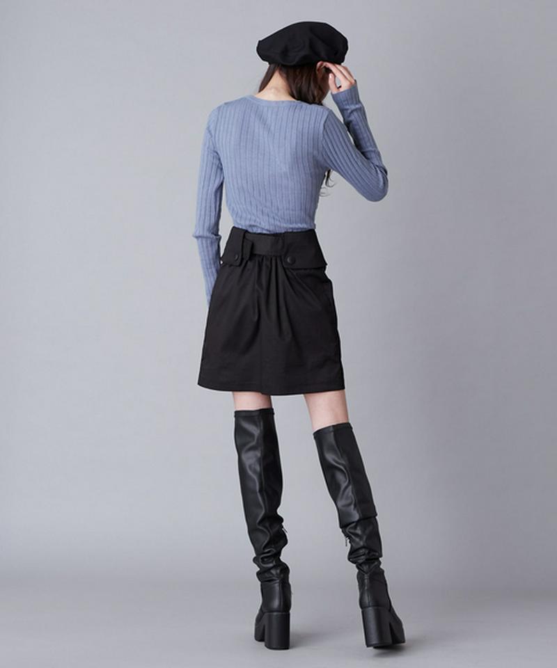 フロントベルトニット