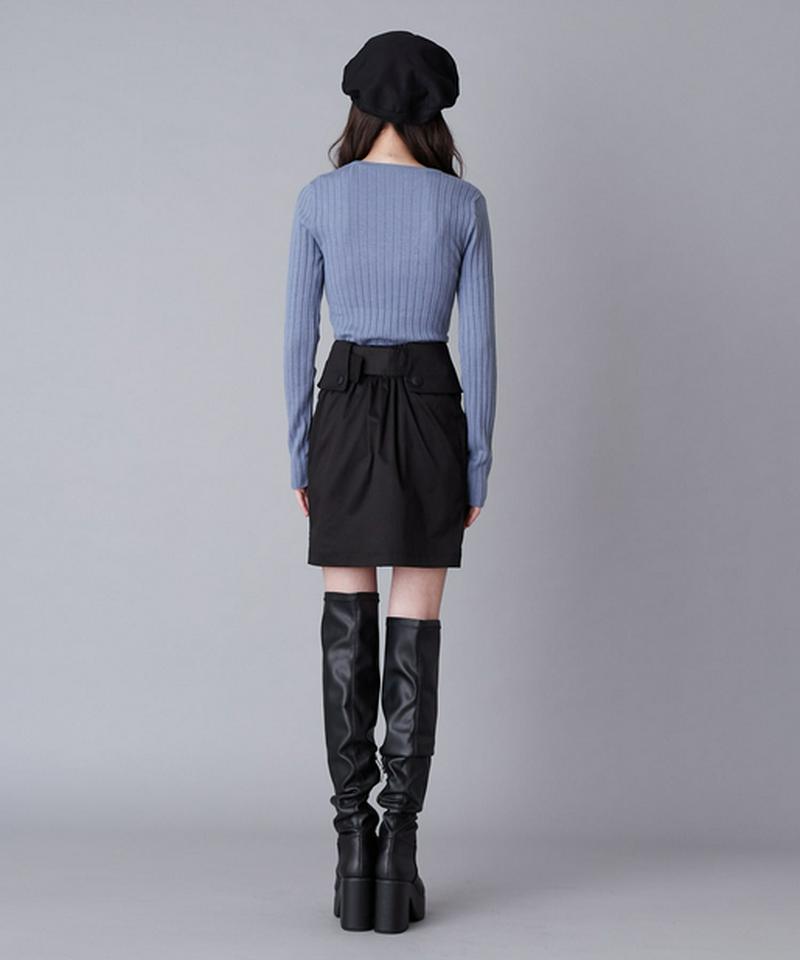 フロントベルトニット