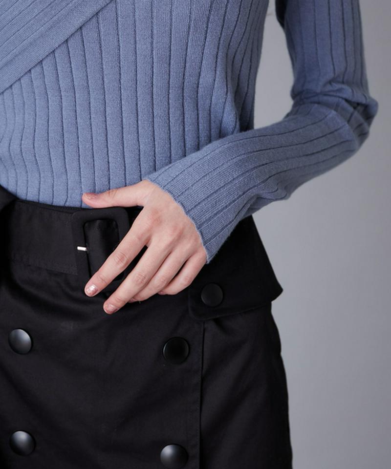 フロントベルトニット