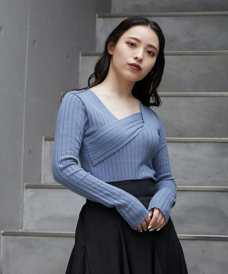 フロントベルトニット