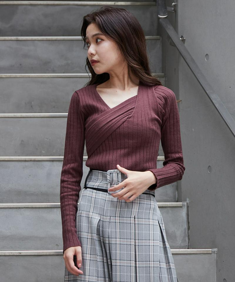 フロントベルトニット