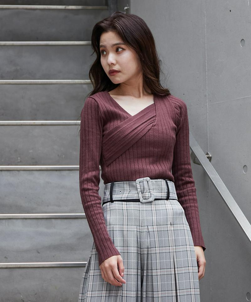 フロントベルトニット