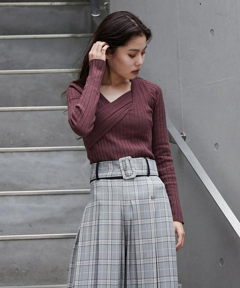 フロントベルトニット