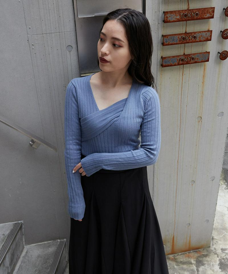 フロントベルトニット