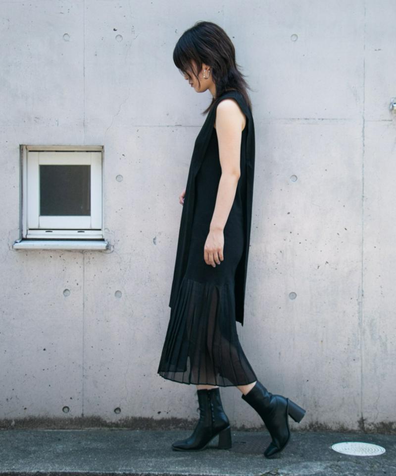 ドッキングプリーツレイヤードワンピ