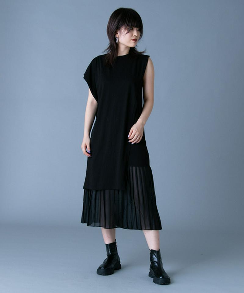 ドッキングプリーツレイヤードワンピ