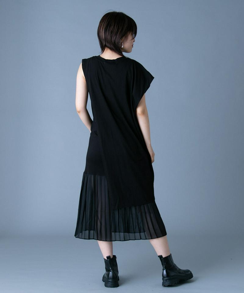 ドッキングプリーツレイヤードワンピ