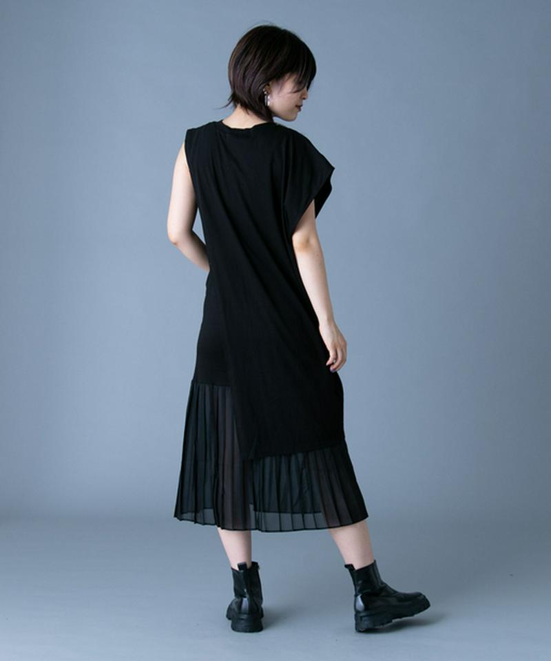 ドッキングプリーツレイヤードワンピ