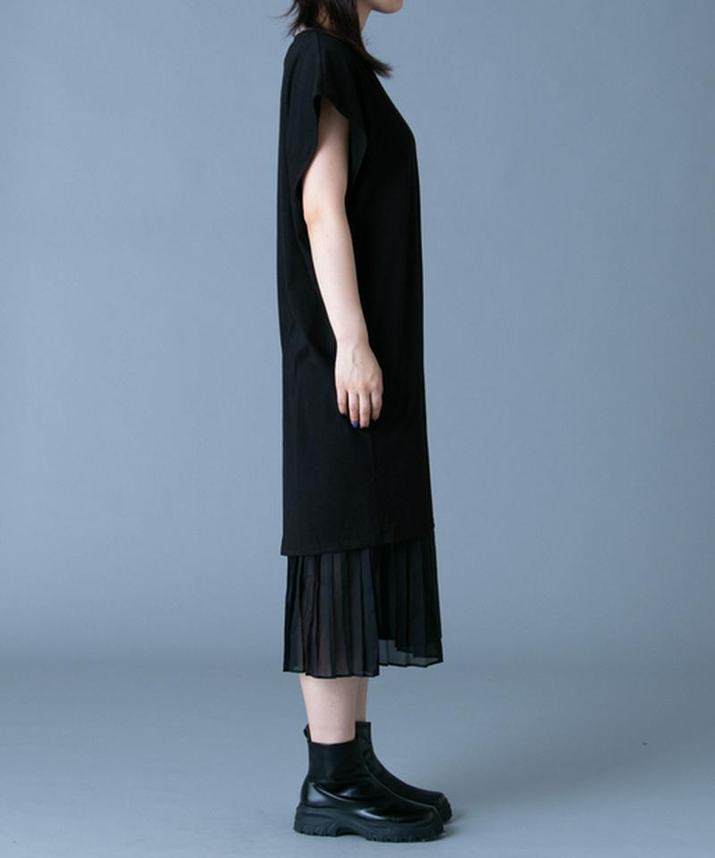 ドッキングプリーツレイヤードワンピ