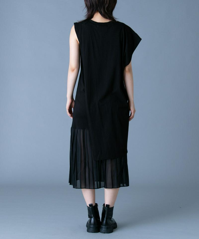 ドッキングプリーツレイヤードワンピ