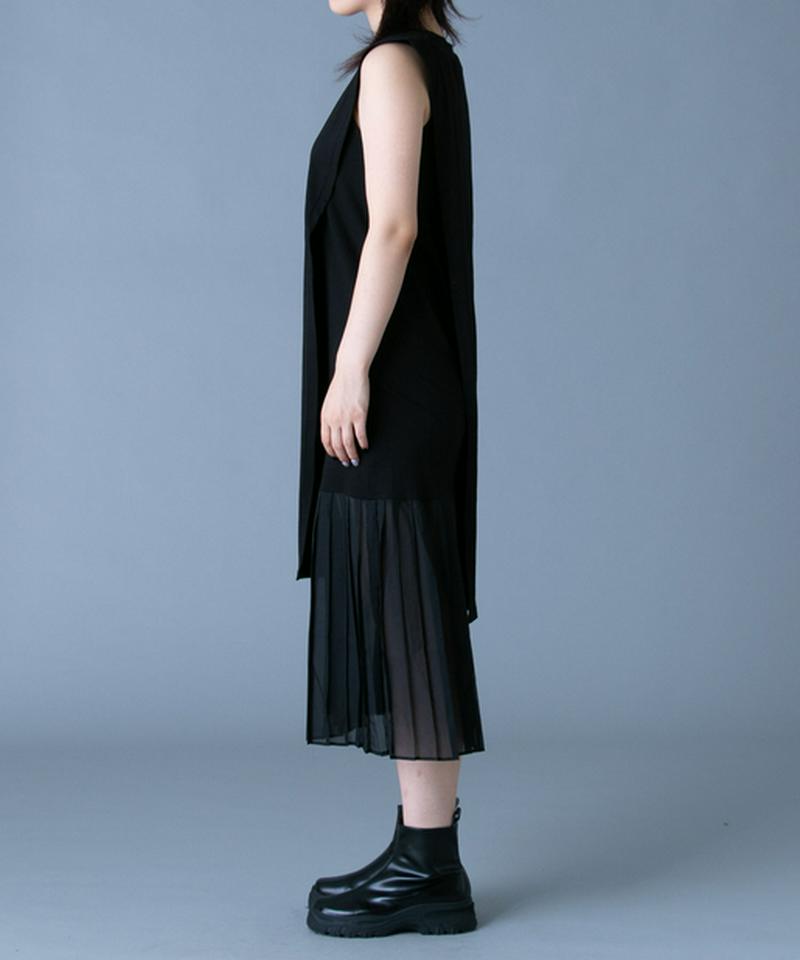ドッキングプリーツレイヤードワンピ