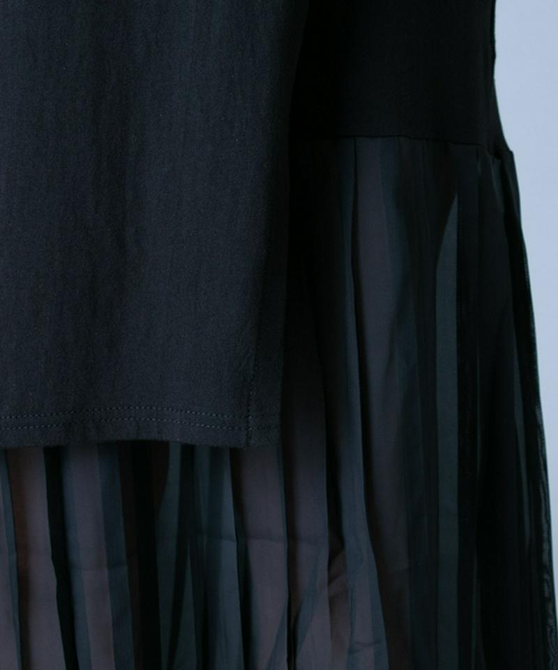 ドッキングプリーツレイヤードワンピ