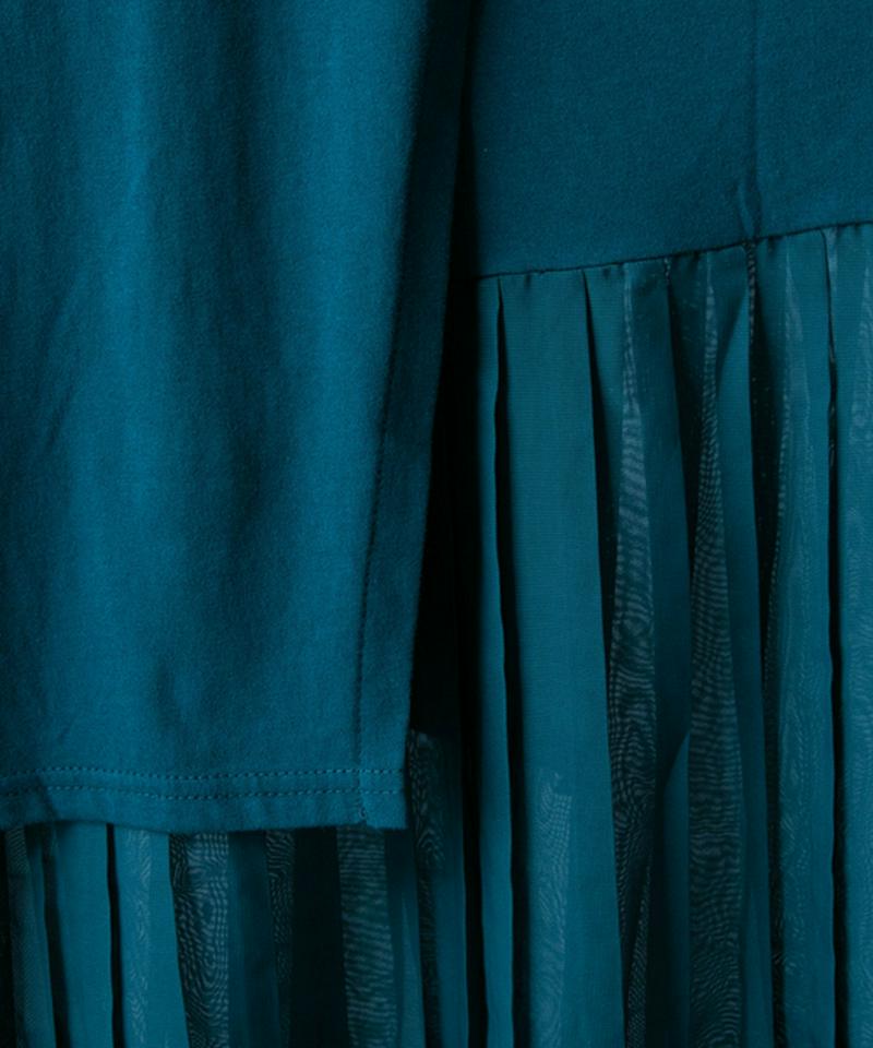 ドッキングプリーツレイヤードワンピ