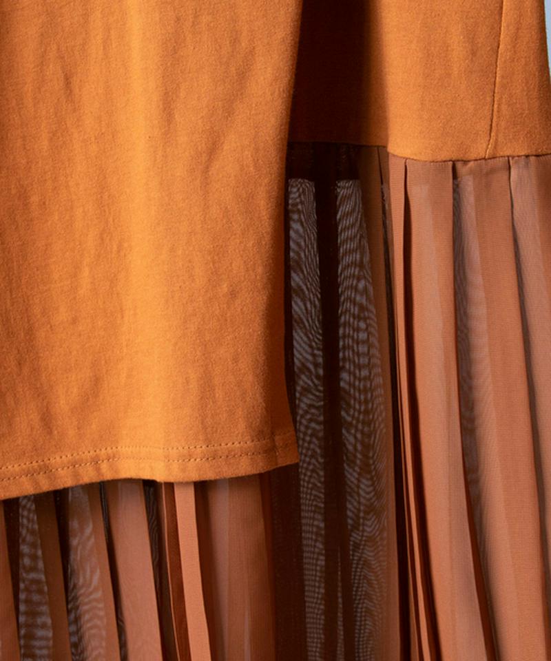 ドッキングプリーツレイヤードワンピ