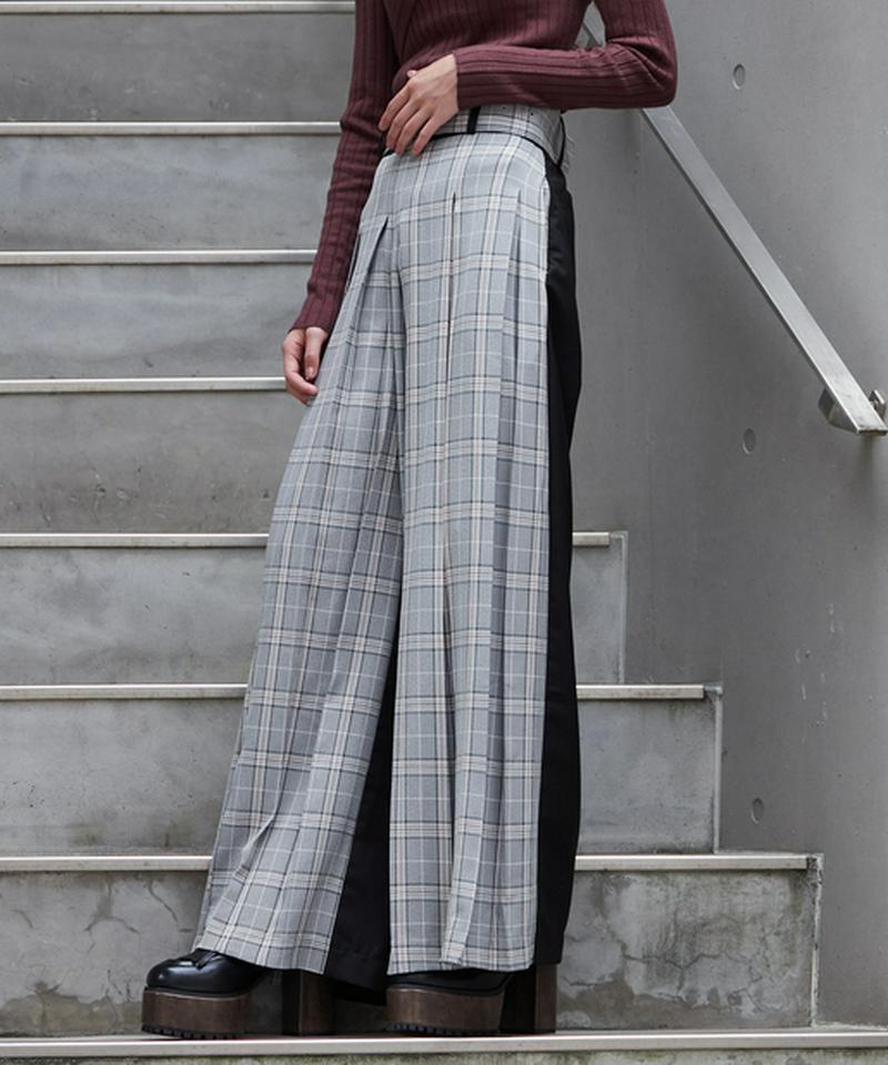 ボックスプリーツワイドパンツ