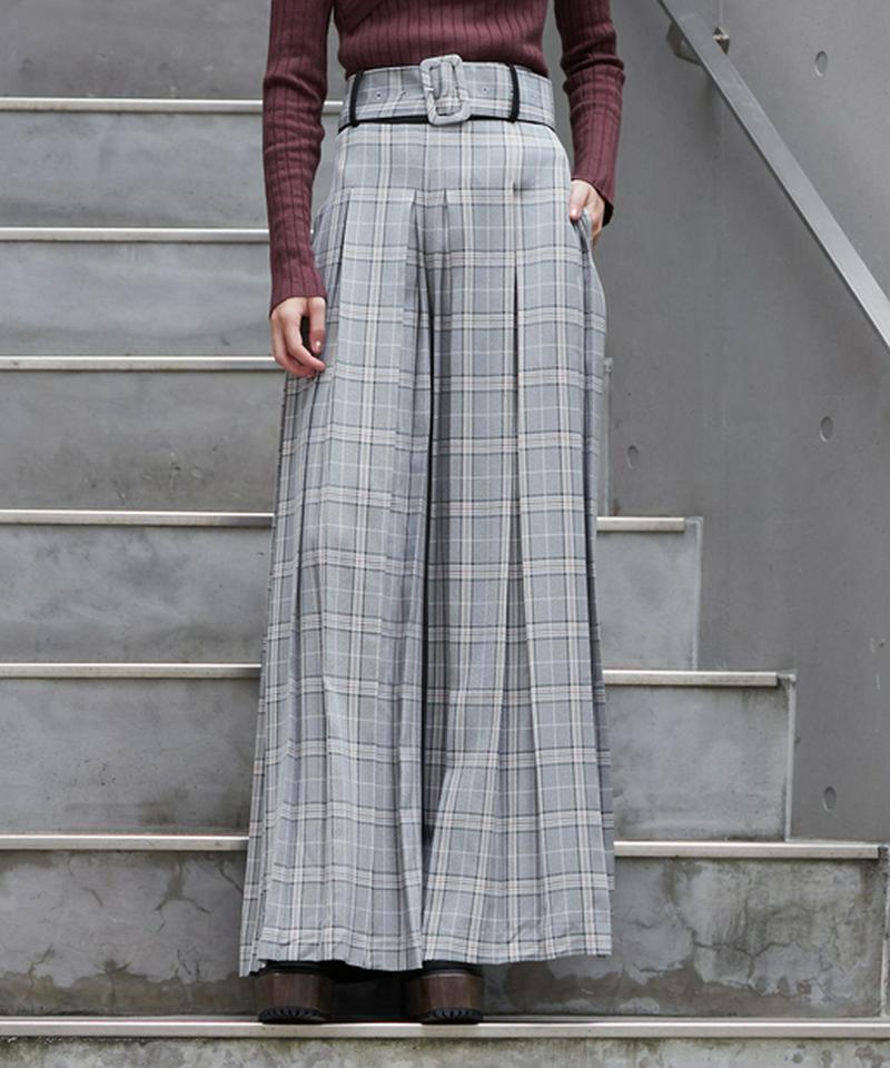 ボックスプリーツワイドパンツ