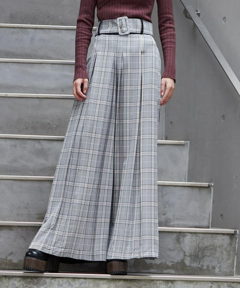 ボックスプリーツワイドパンツ