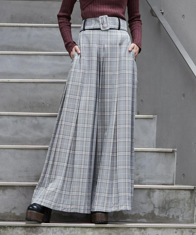 ボックスプリーツワイドパンツ