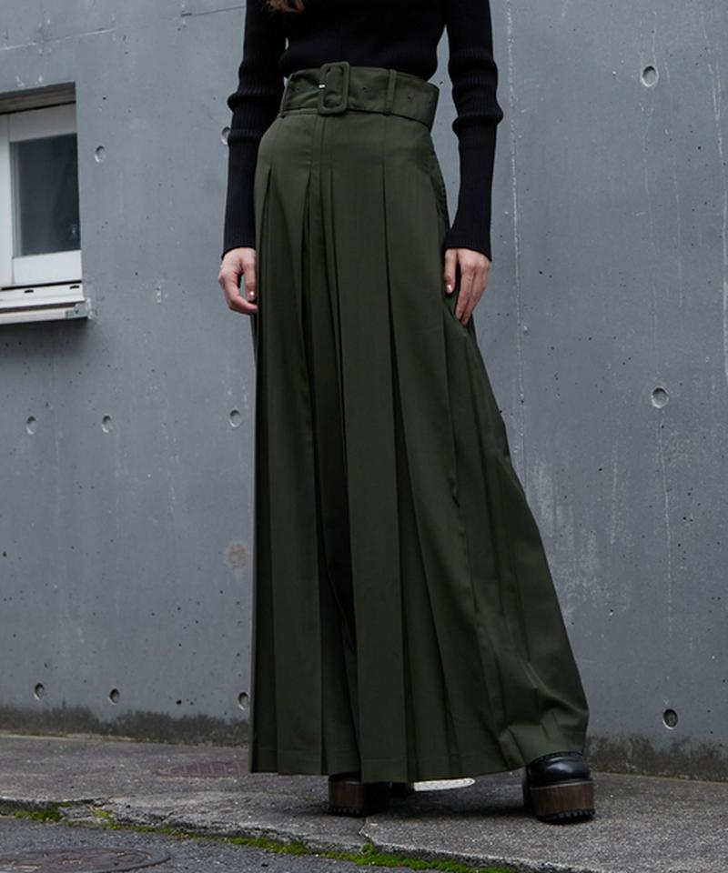 ボックスプリーツワイドパンツ