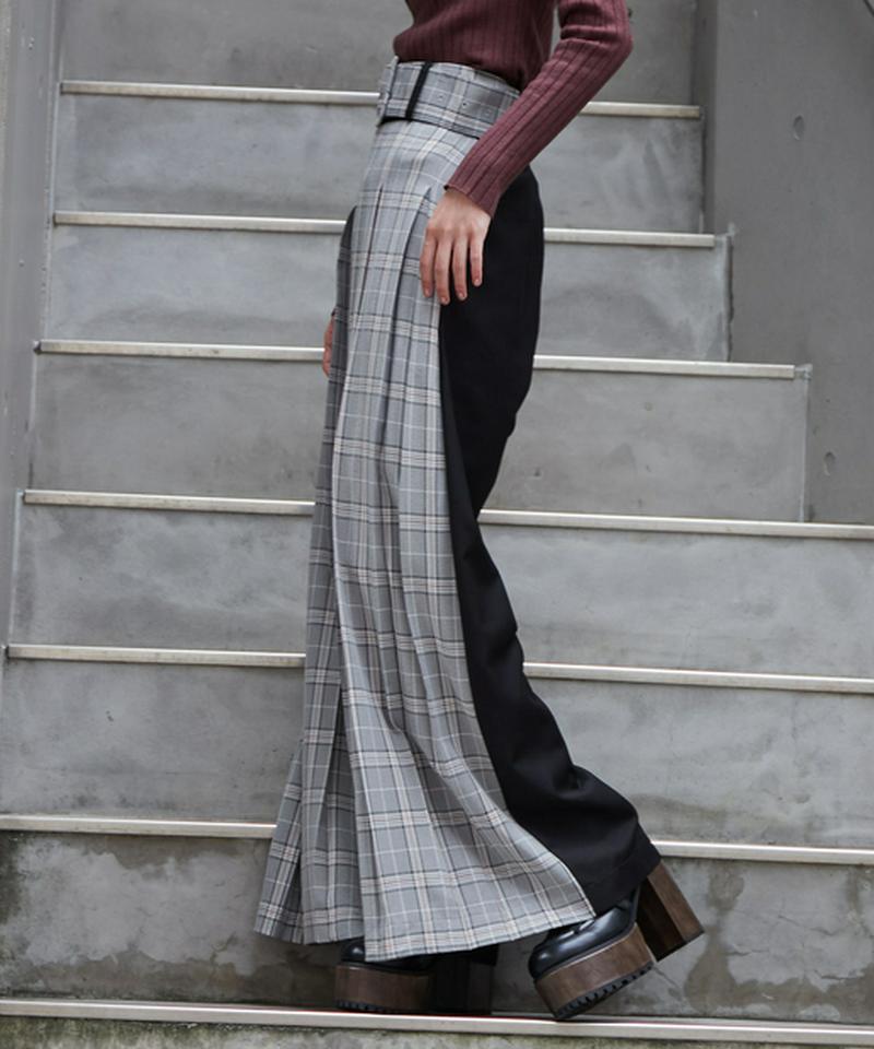 ボックスプリーツワイドパンツ