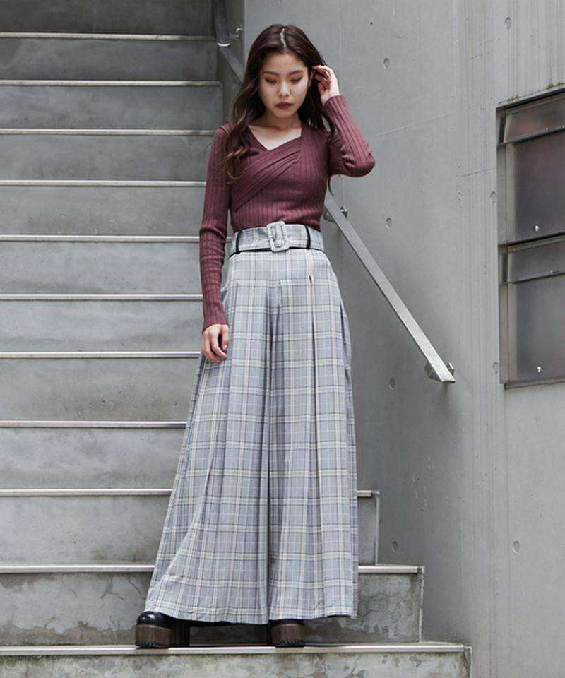 ボックスプリーツワイドパンツ