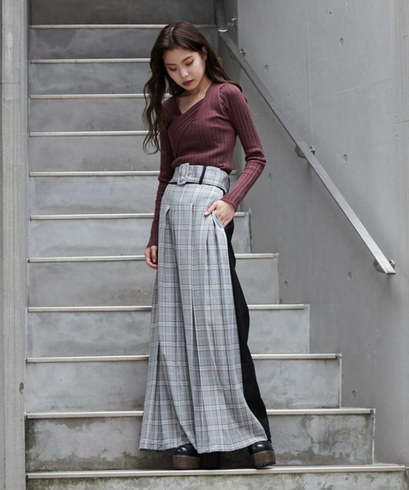 ボックスプリーツワイドパンツ