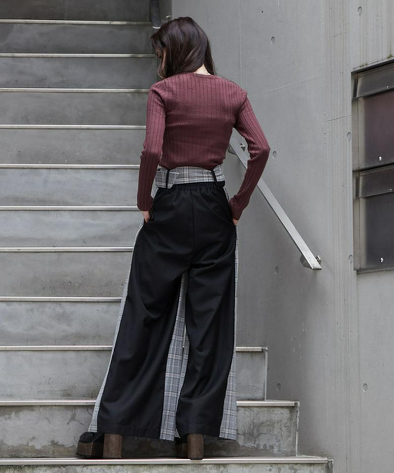 ボックスプリーツワイドパンツ