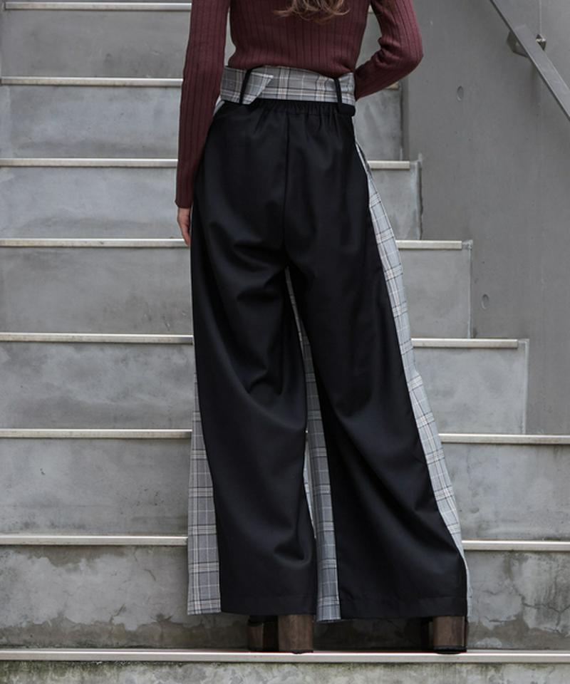 ボックスプリーツワイドパンツ