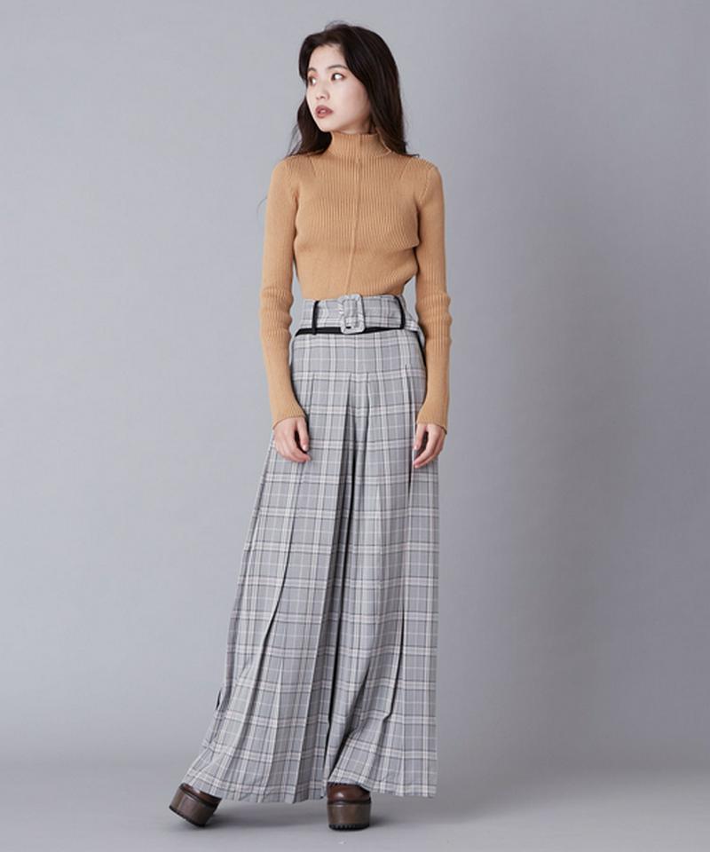 ボックスプリーツワイドパンツ