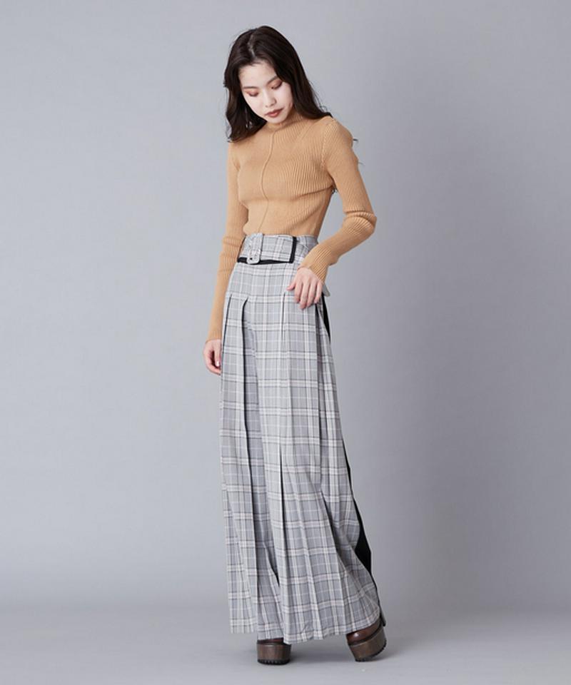 ボックスプリーツワイドパンツ