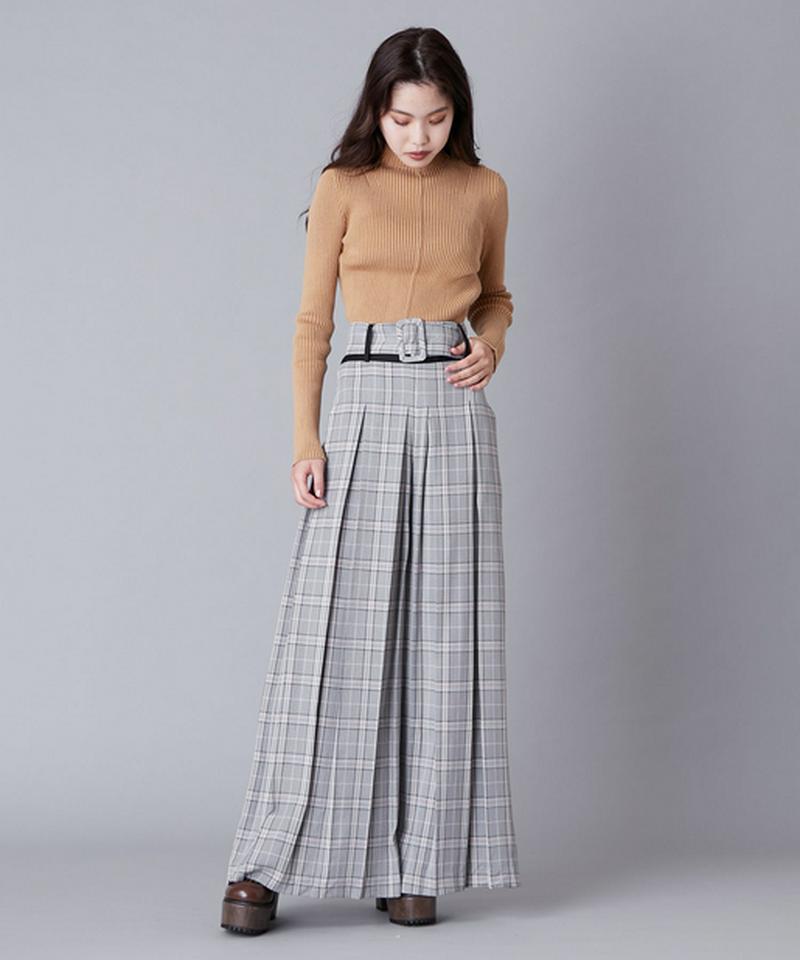 ボックスプリーツワイドパンツ