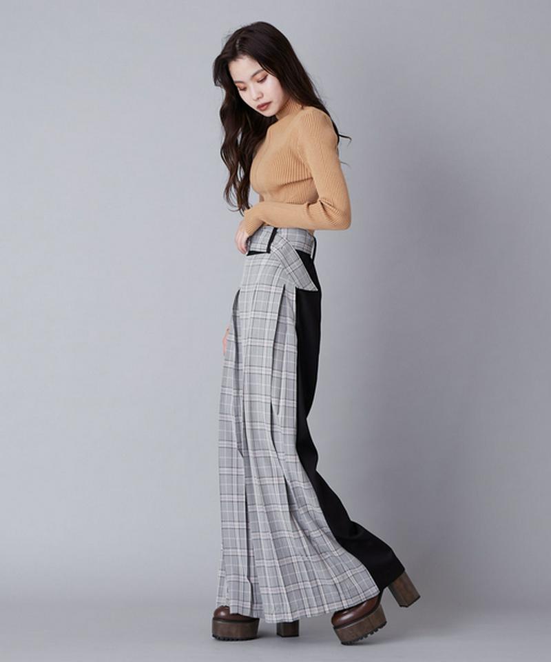 ボックスプリーツワイドパンツ