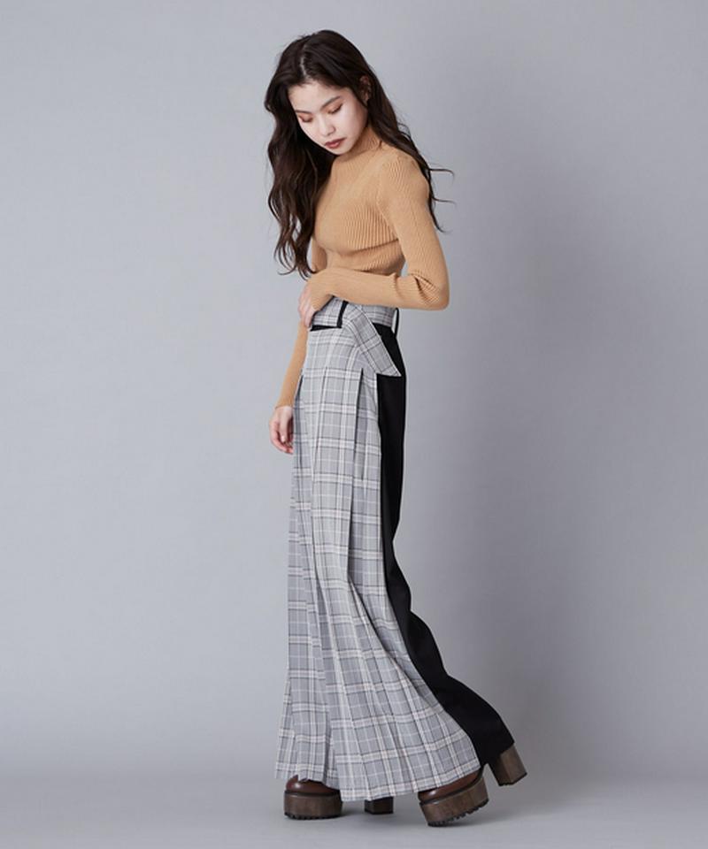 ボックスプリーツワイドパンツ