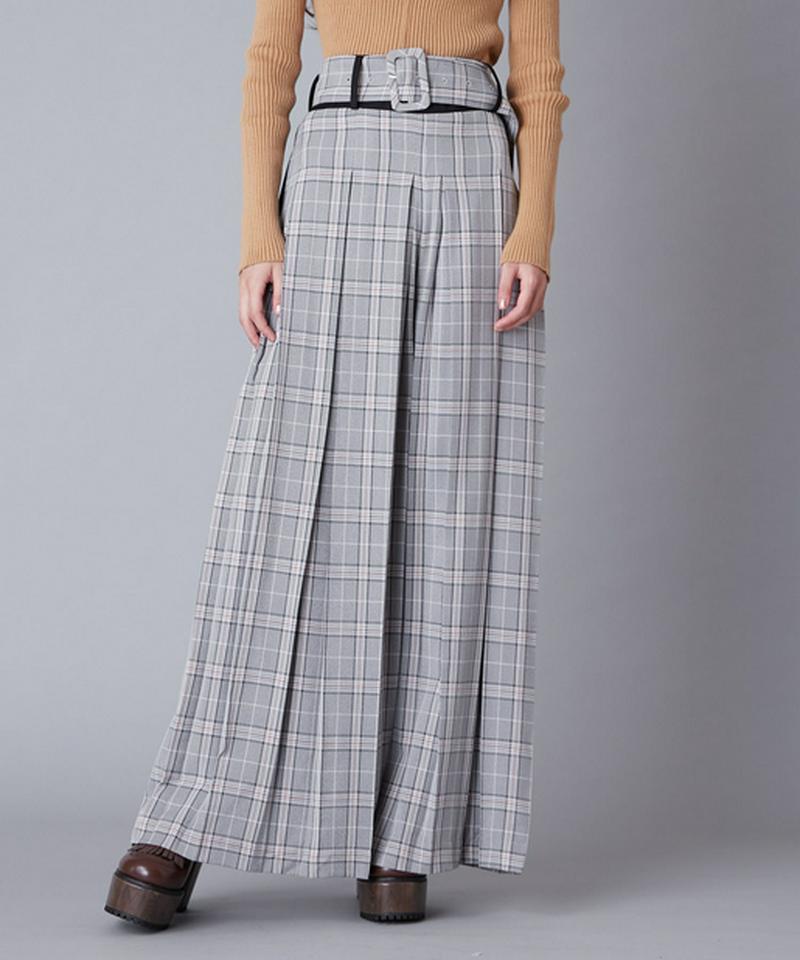 ボックスプリーツワイドパンツ
