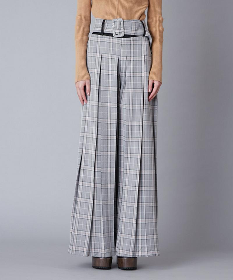 ボックスプリーツワイドパンツ