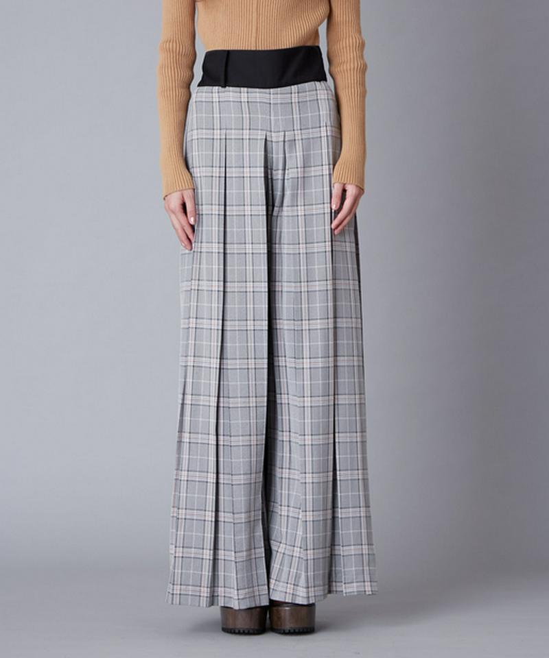 ボックスプリーツワイドパンツ