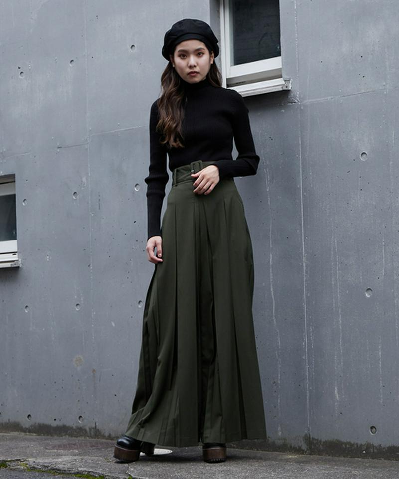 ボックスプリーツワイドパンツ