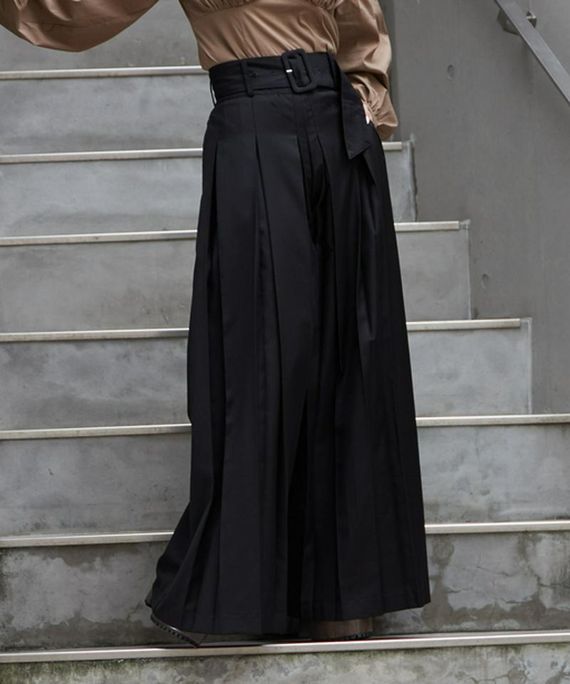 ボックスプリーツワイドパンツ