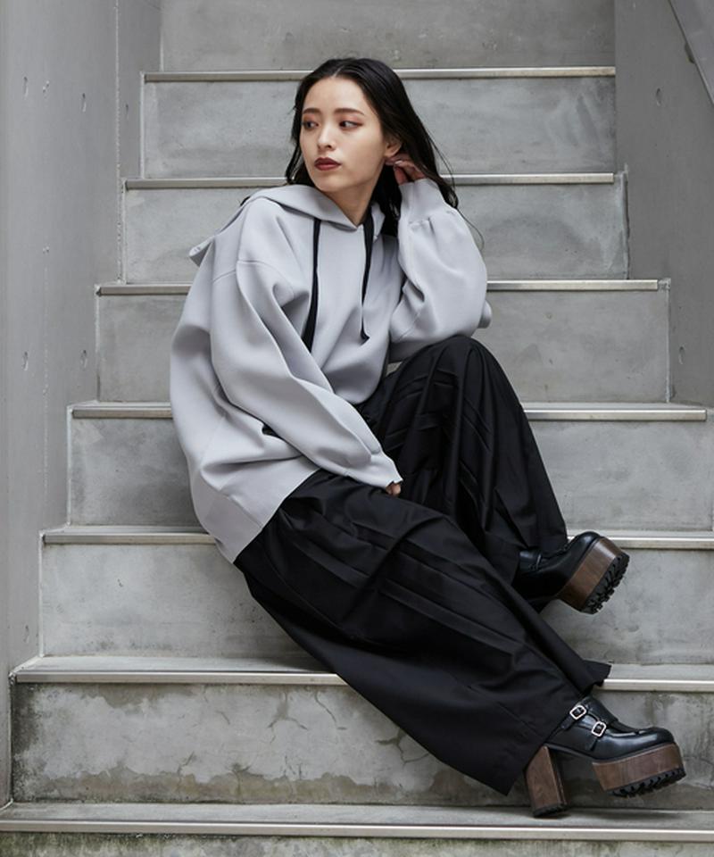 ボックスプリーツワイドパンツ